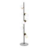 5 shade Floor Lamp with Marble base by STILNOVO