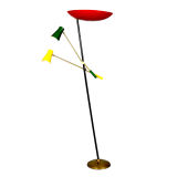 Floor Lamp with Uplighter and two Shades by Arteluce