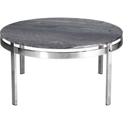 Chrome and Marble Coffee Table
