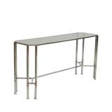 Octagonal Chrome and Brass Console Table, Italy, 1970s