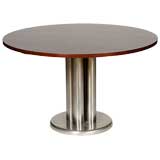 Rosewood and Steel Extending "ESSE" Dining Table for ACERBIS