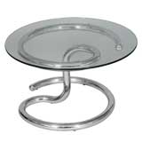 Chrome and Glass Spiral Centre Table