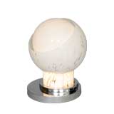 Chrome and Glass Table Lamp  by AV Mazzega