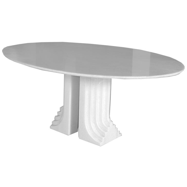 Important and Rare  Marble 'SAMO' Dining Table by Carlo Scarpa