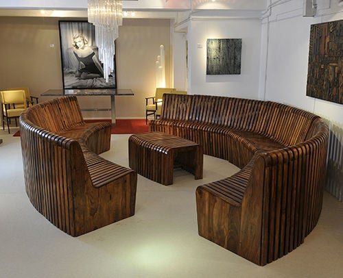 Wood Olivewood Modular Seating and Centre Tables