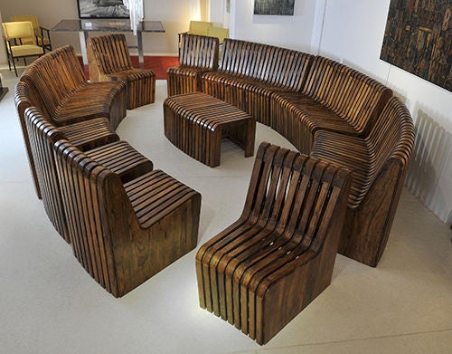Olivewood Modular Seating and Centre Tables 1