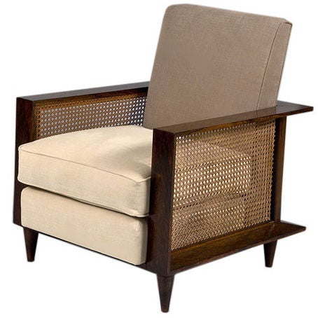 Pair of  Unusual Jacaranda  Rosewood Arm Chairs