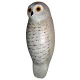 Vintage carved snowy owl