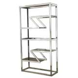 A Nickel Plated Z Shaped Etagere