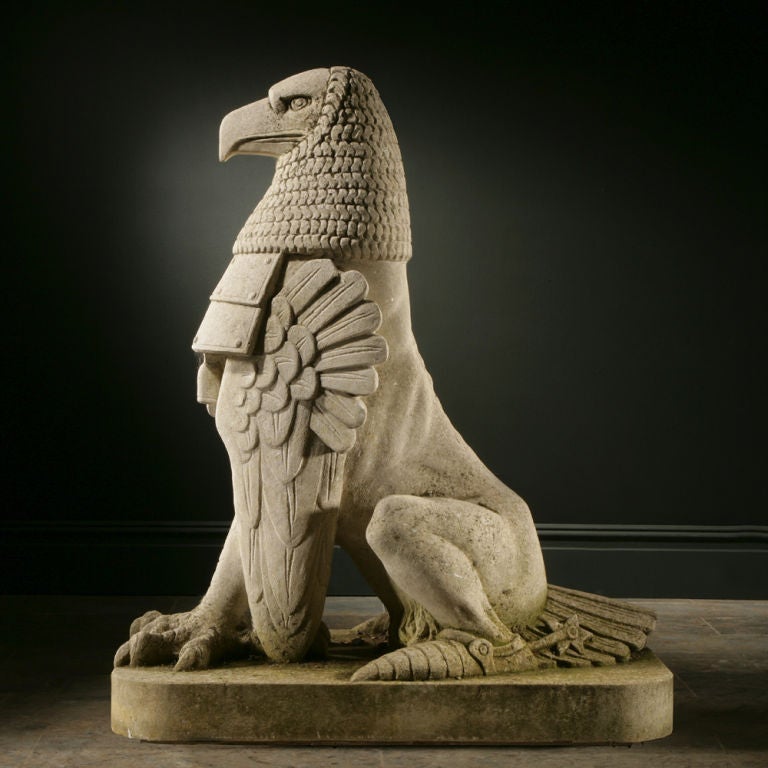 English A Stone Hawk & Lion Chimera By Talisman
