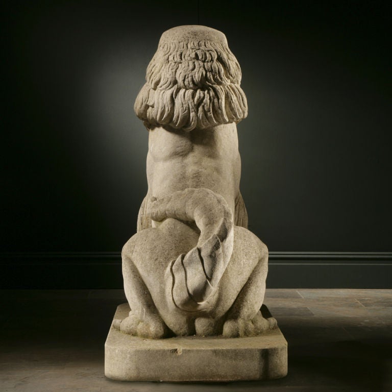 Limestone A Stone Hawk & Lion Chimera By Talisman