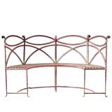 A Wrought Iron Semicircular Bench ca. 1930