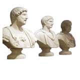 An Italian Carved Stone Bust on Plinth After the Antique