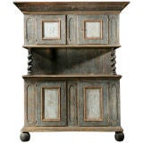 A Late 17th Century Swedish Painted Baroque Cupboard