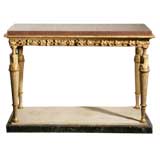 An Exceptional Late 18th Century Swedish Giltwood Console Table