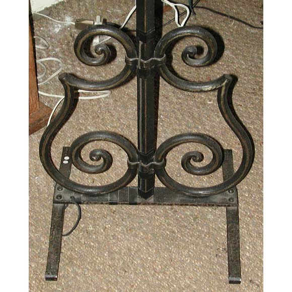 Wrought Iron Candle Floor Lamp For Sale at 1stDibs