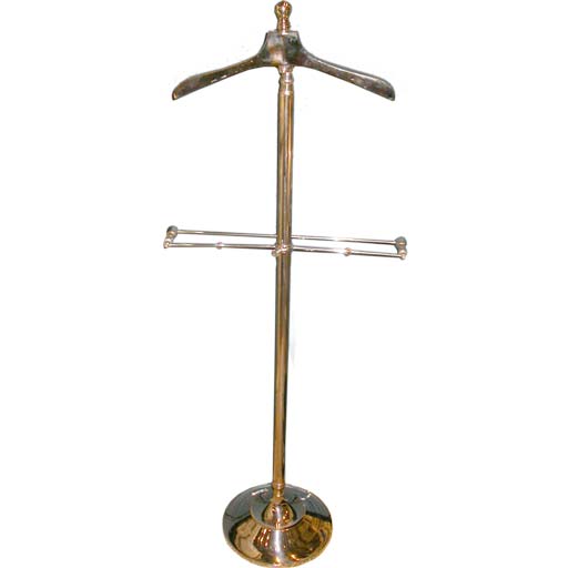 Modern Design Valet Stand Fedor, Grey Painted Metal & Chromed Details