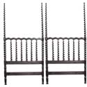 Pair of Black Twisted Column Bed Heads