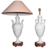 Pair of Napoleon III Urn table Lamps