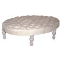 Large Oval Tufted Poof