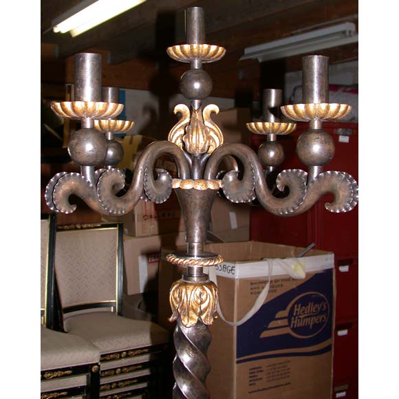 French Floor Lamp by Gilbert Poillerat