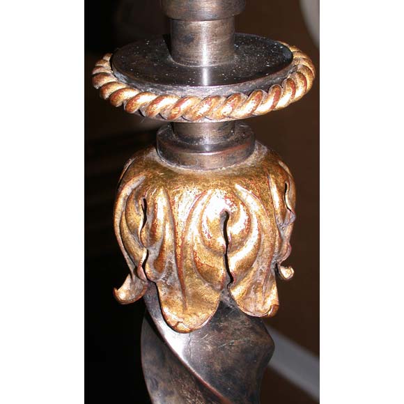 Gilt Floor Lamp by Gilbert Poillerat
