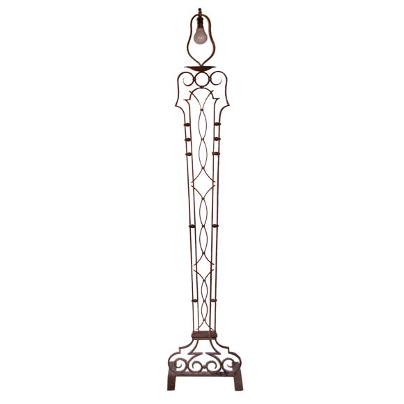 Wrought Iron Floor Lamp By Zadounasky For Sale