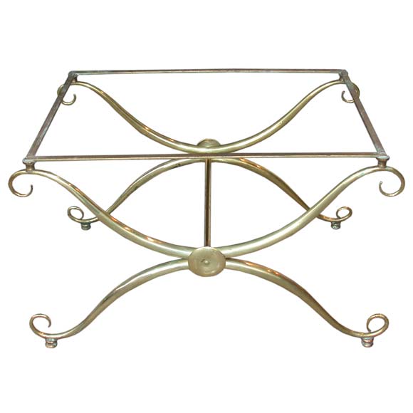 Gilt Bronze Scrolled Table Base For Sale at 1stDibs