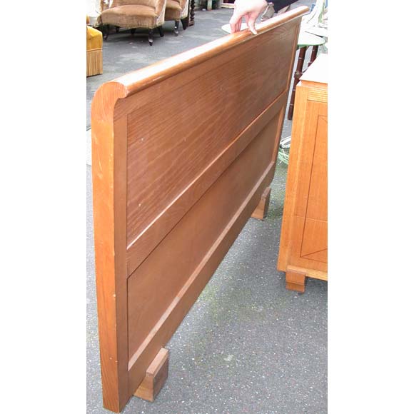 X Decorated Oak Bed Frame For Sale 5