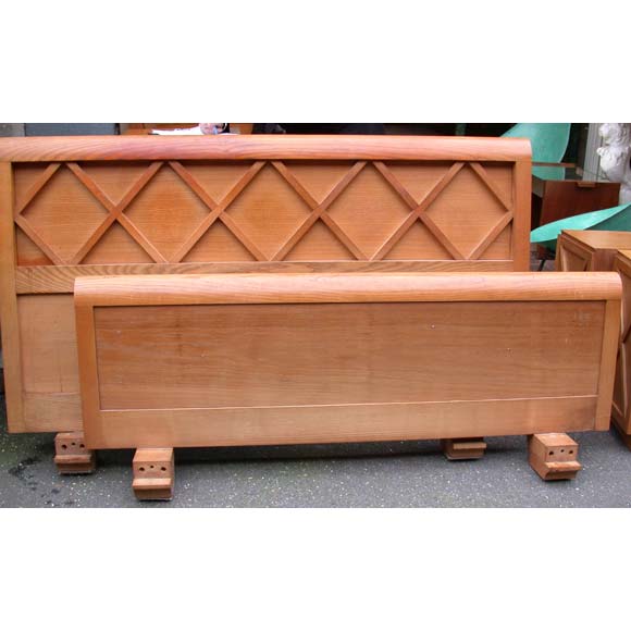 X Decorated Oak Bed Frame For Sale 6