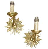 Pair of Star Back Wall Light Appliques