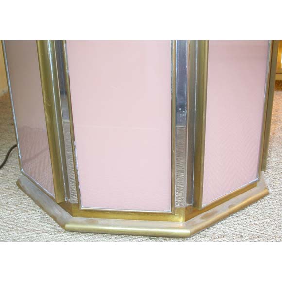 Octagonal Vieux Rose Opaline Table Attributed to Jansen