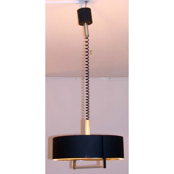 French Adjusting Segment Shade Ceiling Light For Sale