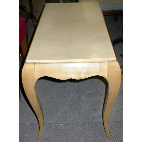 Pair of Sycamore and Parchment End Tables by René Prou In Good Condition For Sale In Paris, ile de france