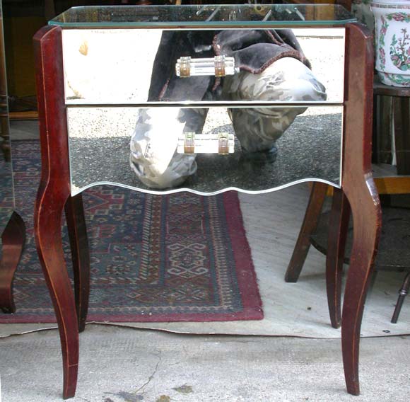 Mirrored nightstand