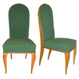Set of Eight Tall Oval Top Back Dining Chairs by Dominique