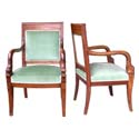 Pair of Empire Style Dolphin Fauteuils