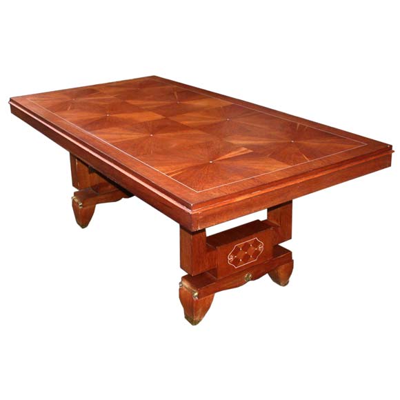 Mother of Peal Marqueterie Dining Table For Sale