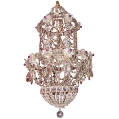 19th Century Crystal Glass Chandelier