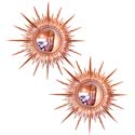Pair of Sunburst Convex  Wall Mirrors