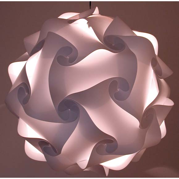 White Plastic Floral Ball Ceiling Light