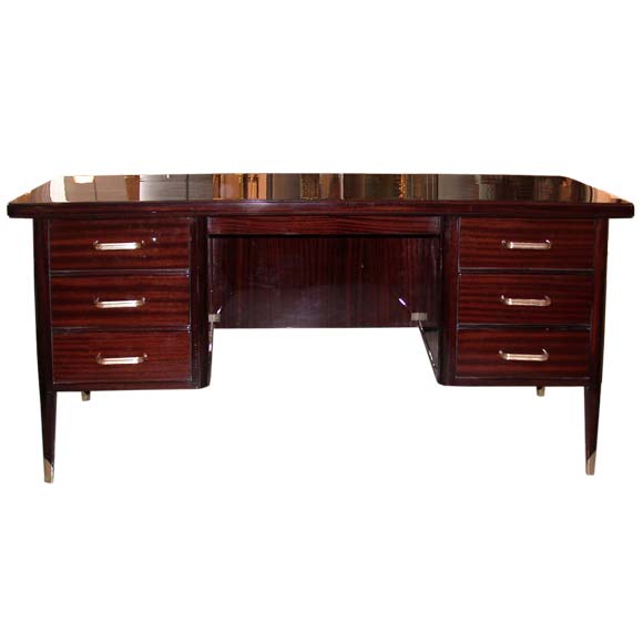 Curved Rosewood Desk For Sale at 1stDibs