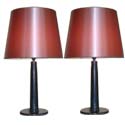 Pair of Bronze Patina Metal Table Lamps