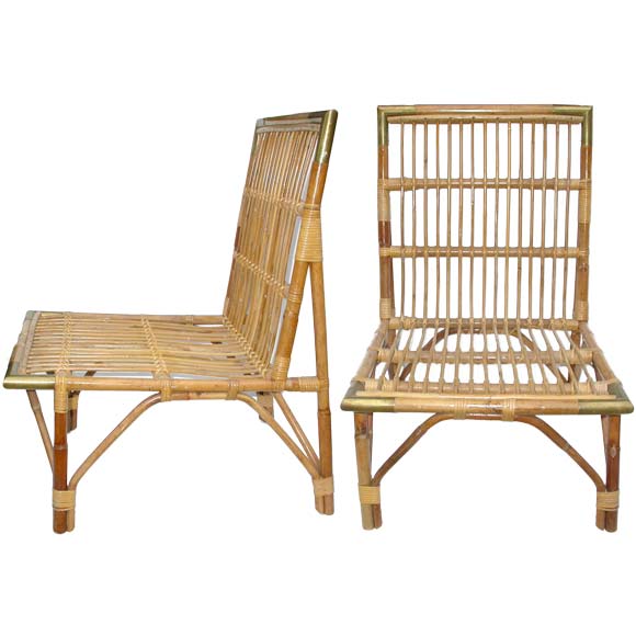 Pair of Cane Chairs For Sale at 1stDibs