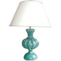 Barovier & Toso Turquoise "Eugeneo" Iridescent Urn Table Lamp