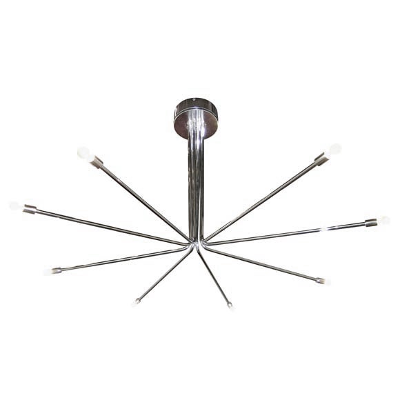 Italian 1970's Star Ceiling Light For Sale