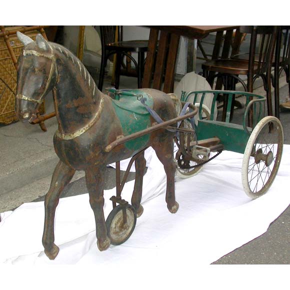 20th Century Children's Horse and Carriage Tricycle