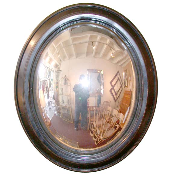 Napoleon III Convex Oval Mirror For Sale