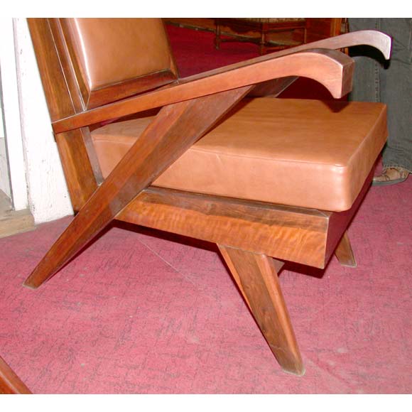 Pair of Rosewood Frame Armchairs For Sale 3
