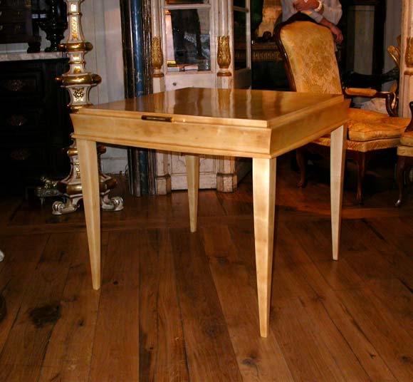 French Sycamore Game Table by Dominique For Sale